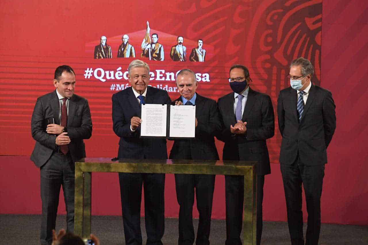 AMLO y empresarios anuncian plan de infraestructura AMLO y empresarios anuncian plan de infraestructura