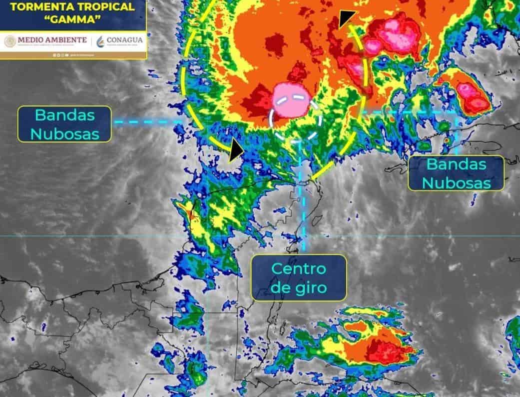 Prevén que tormenta tropical Gamma regrese a Yucatán Prevén que tormenta tropical Gamma regrese a Yucatán