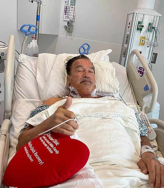Operan a Arnold Schwarzenegger por tercera vez del corazón Operan a Arnold Schwarzenegger por tercera vez del corazón
