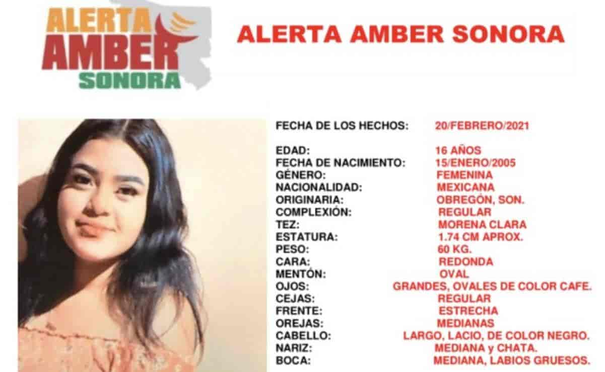 Activan Alerta Amber para la menor desaparecida en Sonora Activan Alerta Amber para la menor desaparecida en Sonora