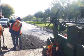 Repavimentan avenida Rep&uacute;blica Mexicana en Escobedo