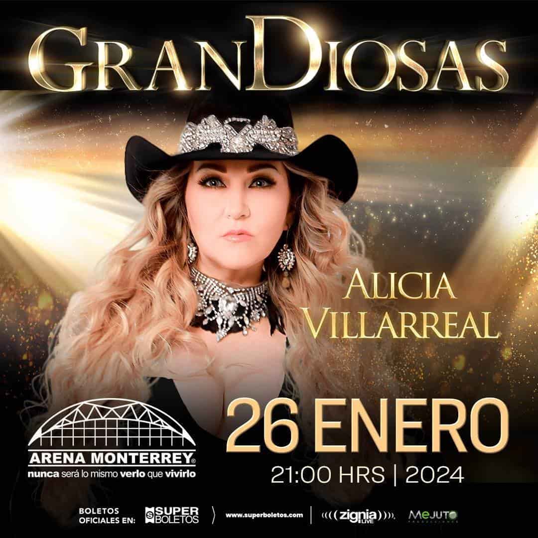 Formará parte Alicia Villarreal del show de las GranDiosas