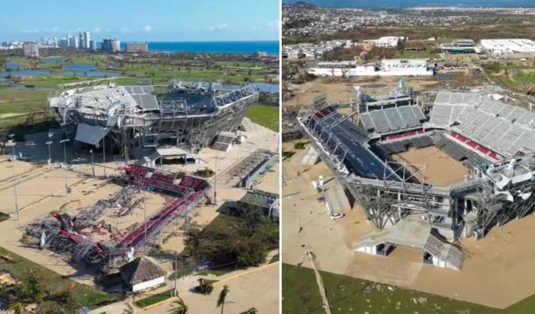 Estadio de AMT quedó dañado tras huracán Otis 