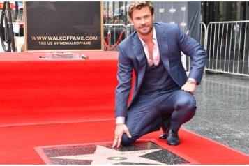 Recibe Chris Hemsworth su estrella en el Paseo de la Fama