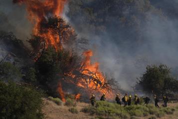 Avivan fuertes vientos incendios en el sur de California