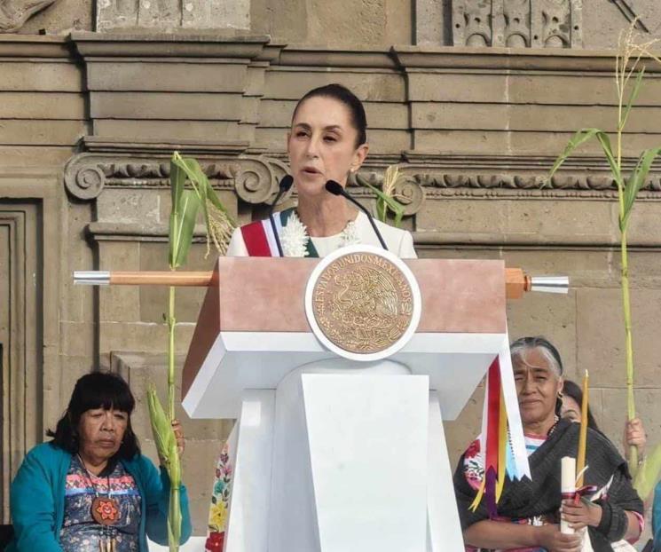 Claudia Sheinbaum ofrece discurso en el Zócalo tras toma de protesta