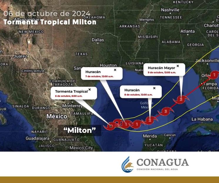 Tormenta tropical Milton provocará lluvias en sureste de México