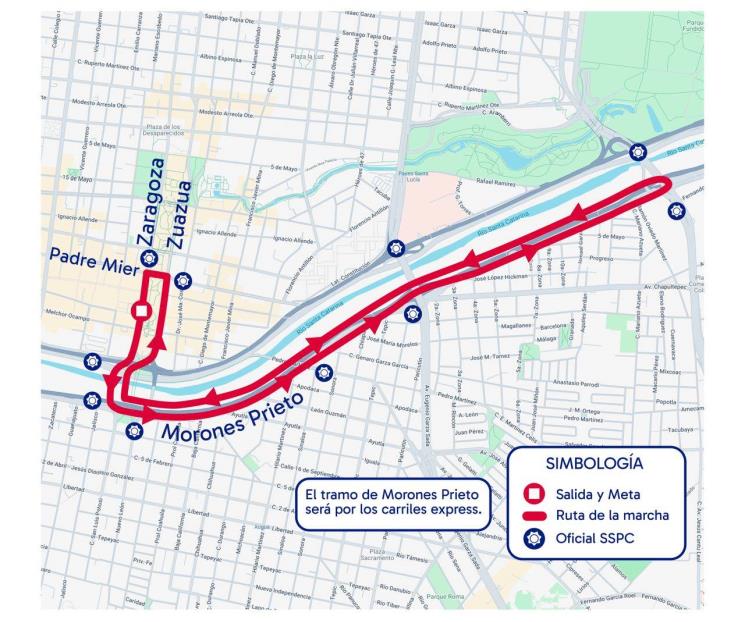 Anuncia Monterrey cierre vial por carrera