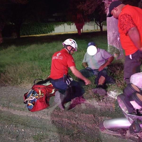 Choque entre moto y camioneta deja un lesionado