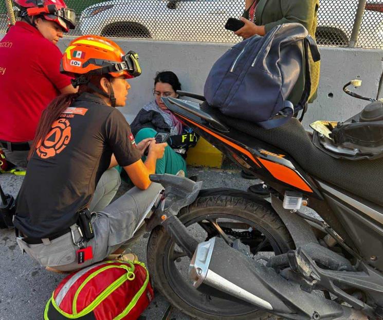 Resulta motociclista herido en choque