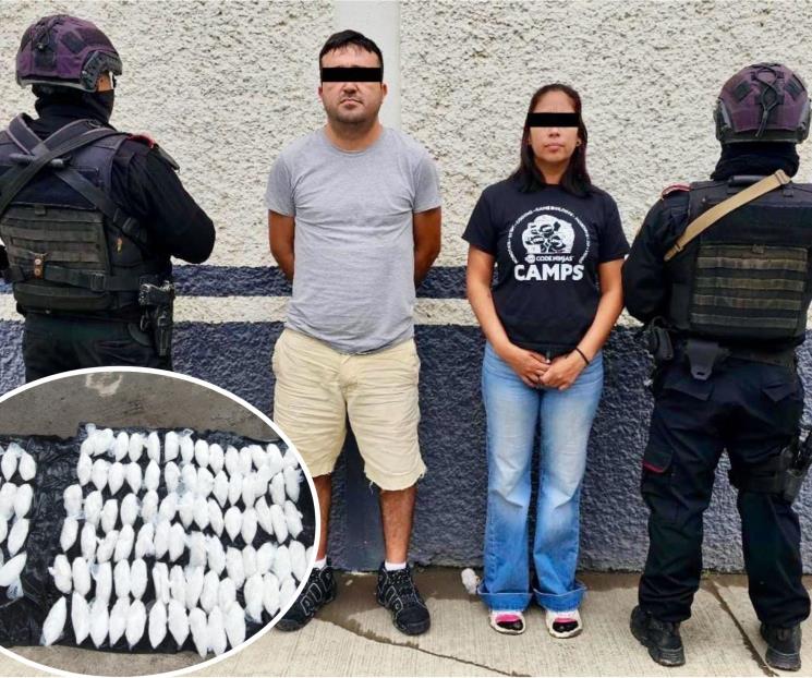 Capturan a pareja con más de 60 kilos de "cristal"