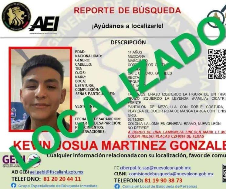 Localizan a desaparecidos en General Bravo