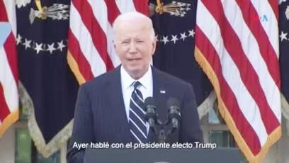 Garantiza Biden ´una transición pacífica´