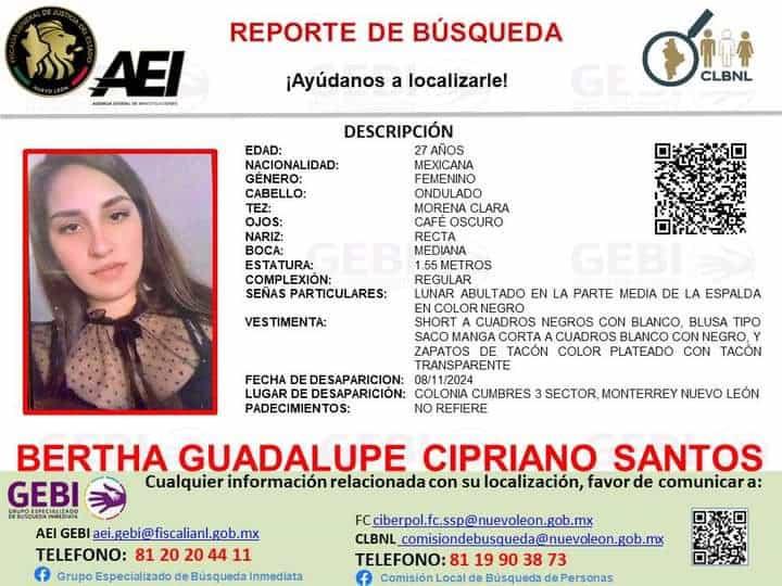 Buscan a mujer desaparecida