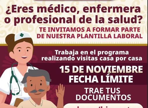 Termina hoy registro del Programa Salud Casa por Casa