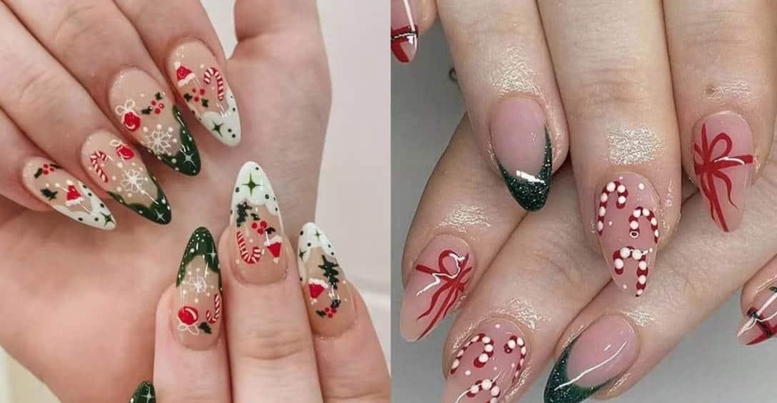 Diseños de uñas en tendencia para Navidad 2024