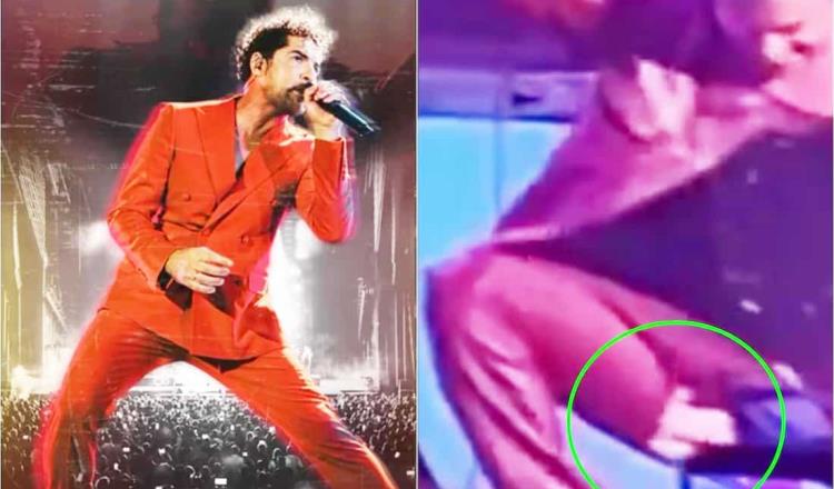 Se le rompe el pantalón a David Bisbal durante concierto