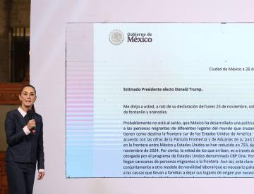 En carta, Sheinbaum responde a Trump sobre aranceles a México