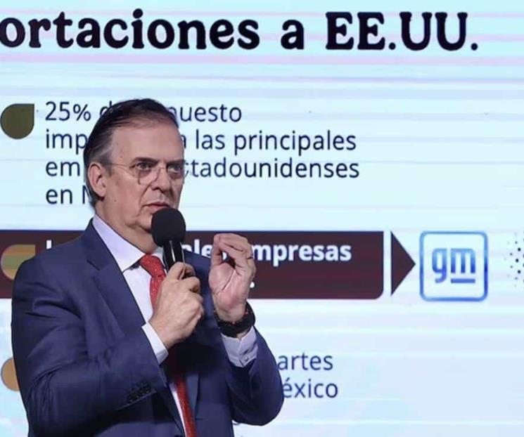 Advierte Ebrard que aranceles de Trump serían un tiro en el pie