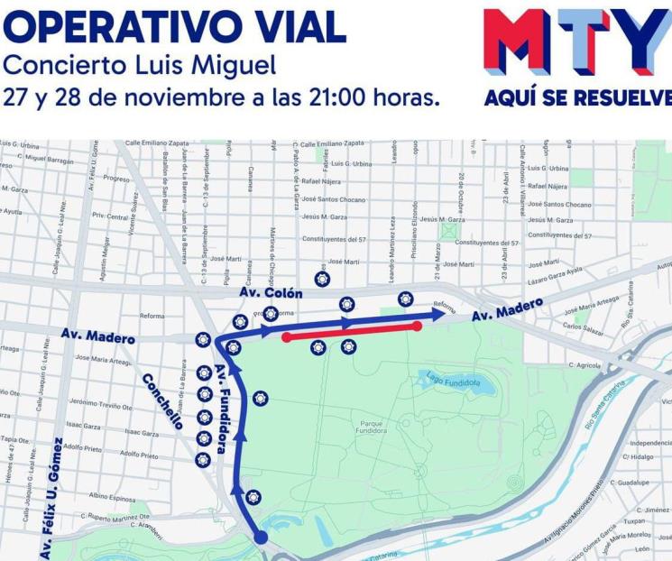 Anuncia Monterrey operativos viales por eventos musicales