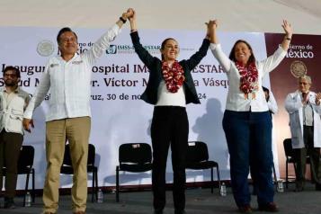 Claudia Sheinbaum presenta   a Cuitláhuac García