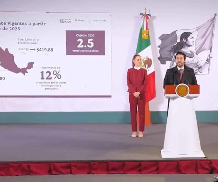 Aumentará el salario mínimo 12% en 2025