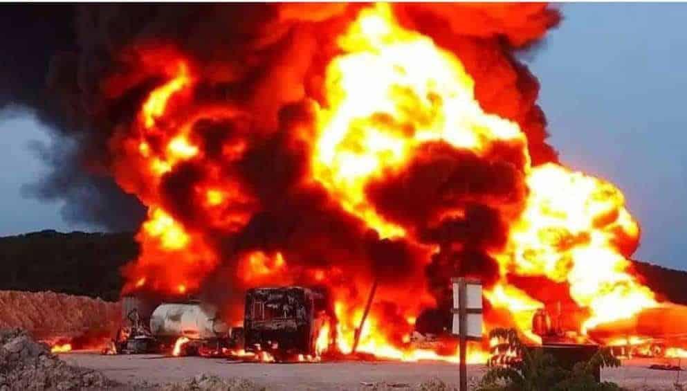 Incendio en área de combustible de Tren Maya por mal procedimiento