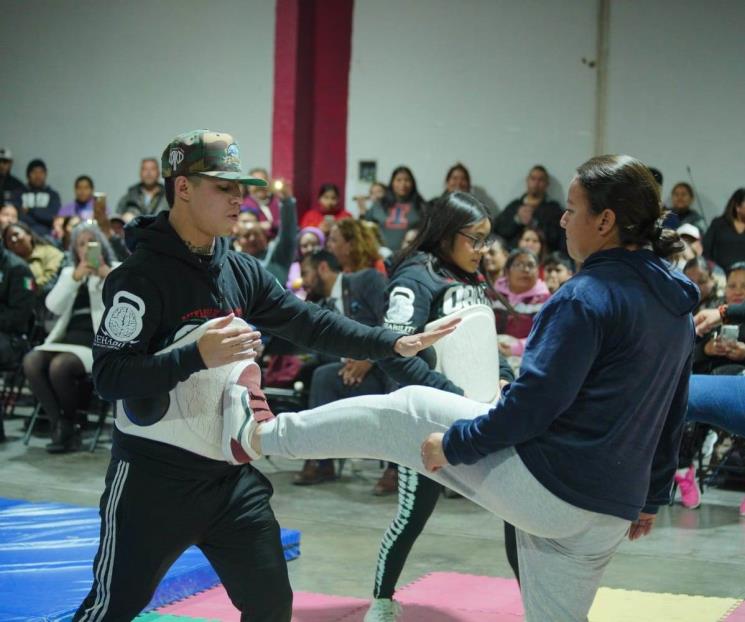 Organiza García exhibición y práctica de defensa personal