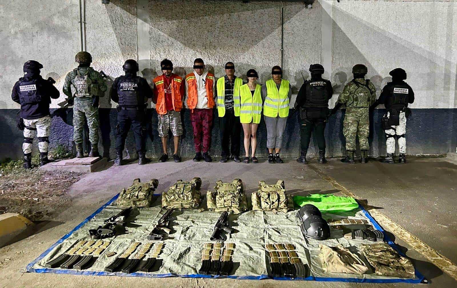 Cinco probables integrantes de un grupo delictivo generadores de violencia, fueron arrestados por  elementos del Grupo de Coordinación para la Seguridad en Nuevo León –conformado por el Ejército Mexicano, Guardia Nacional, la Fiscalía General de la República y Fuerza Civil– , en el municipio de El Carmen.