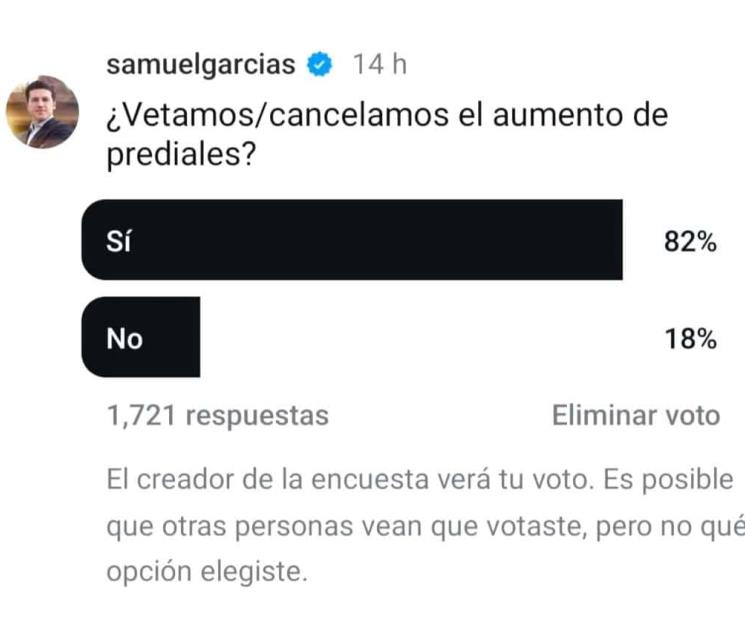 Vetará Samuel los valores catastrales de SN y Monterrey