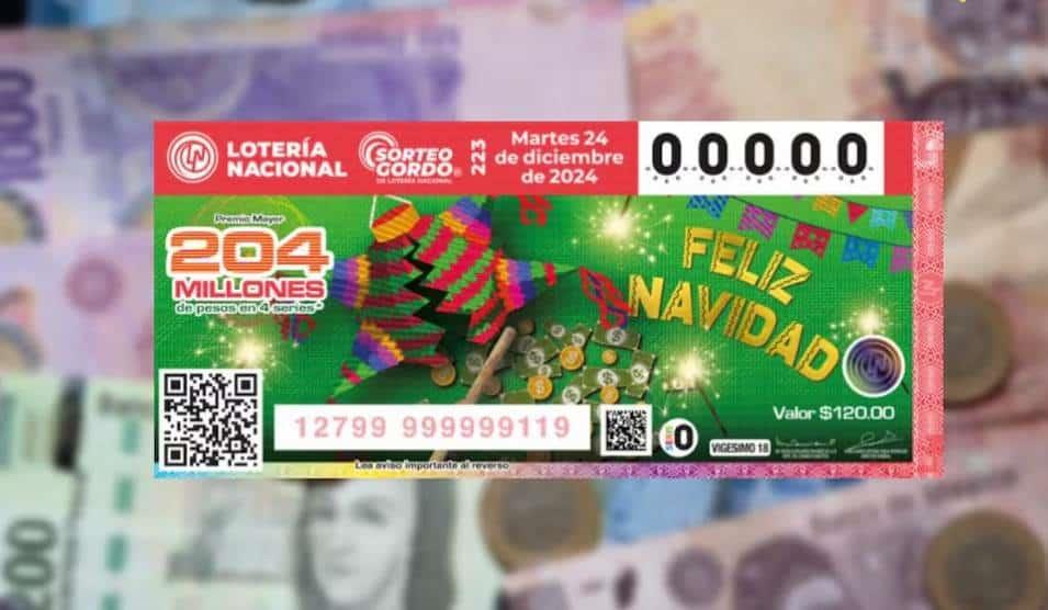 Sorteo Gordo Navideño da premio de hasta 204 mdp