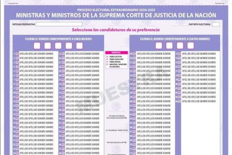 Aprueba INE las boletas para elección judicial