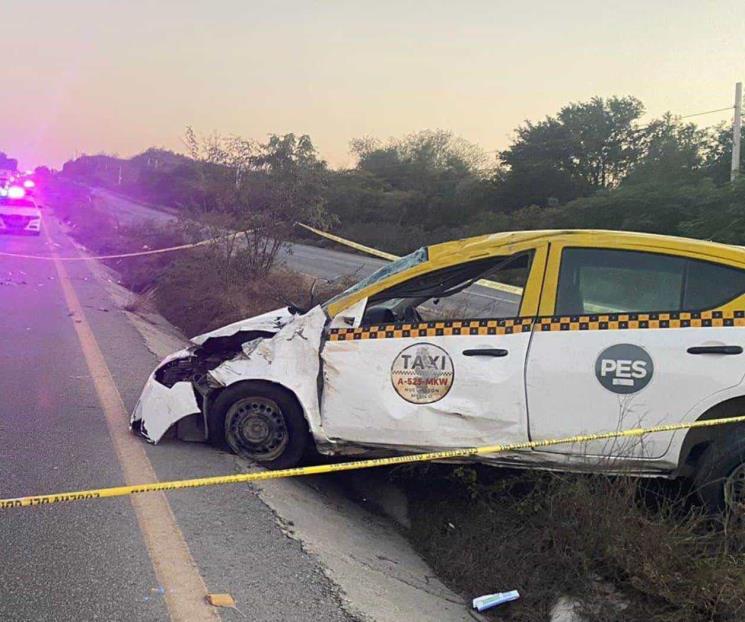 Taxista pierde la vida tras volcadura en Montemorelos