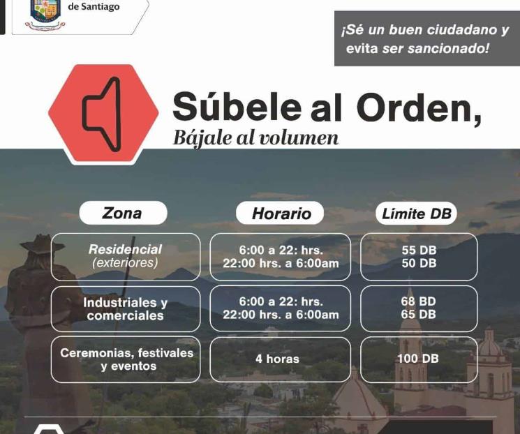 Intensificará Santiago hoy el ´Súbele al Orden, Bájale al Volumen´