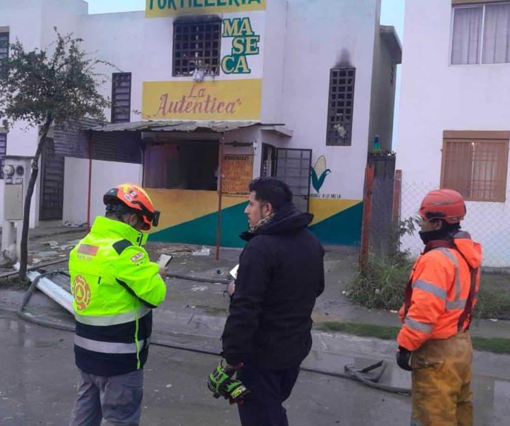 Deja explosión en tortillería 3 lesionados en Pesquería