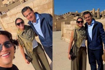 Captan a Pe&ntilde;a Nieto en Egipto asiste al Templo de Karnak