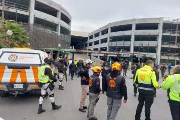 Realizan movilización por supuesto coche bomba